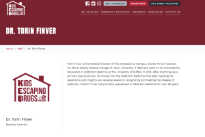 torin finver kids escaping drugs