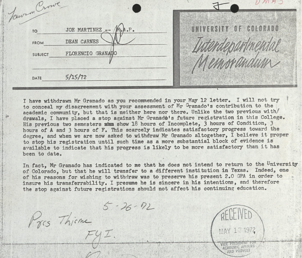 Florencio Granado withdrawn