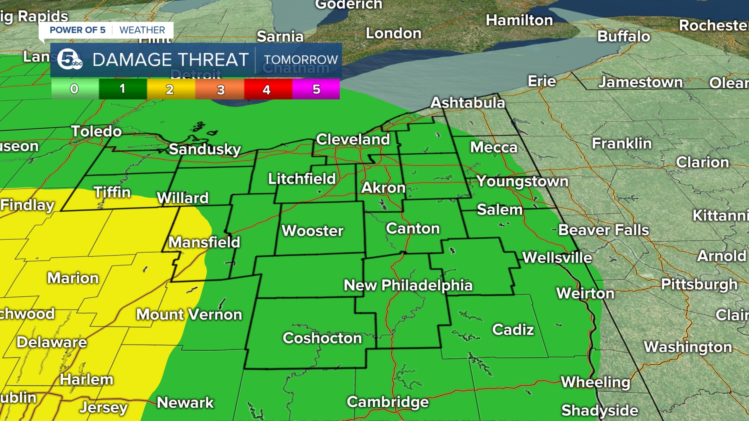 Severe Thunderstorm Warnings issued for multiple Northern Ohio counties