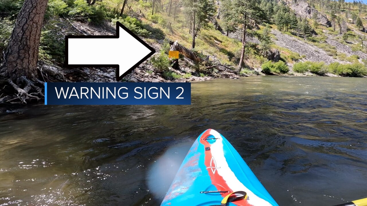 One of three warning signs before Big Falls