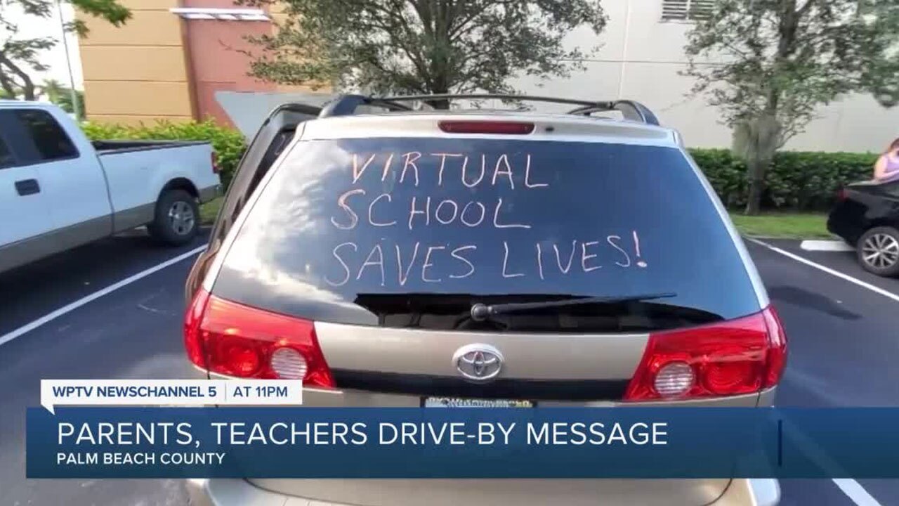 Parents, teachers drive-by message