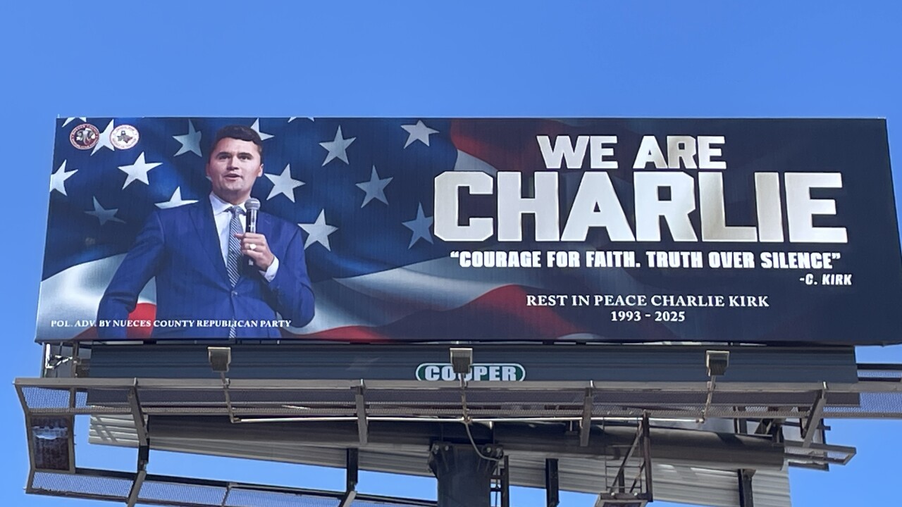 "We are Charlie Kirk" Billboard