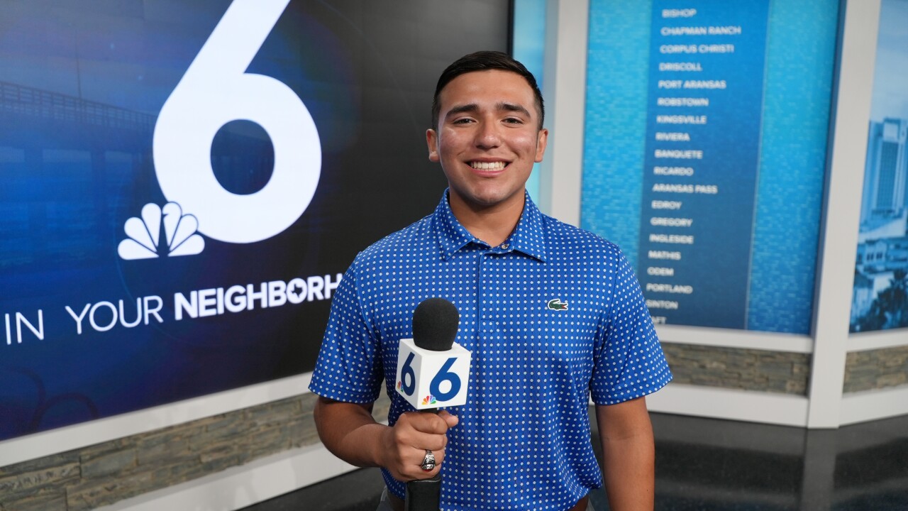 Buc Days Scholar Daniel Hinojosa tours KRIS 6 studio, aspires to be a sports journalist