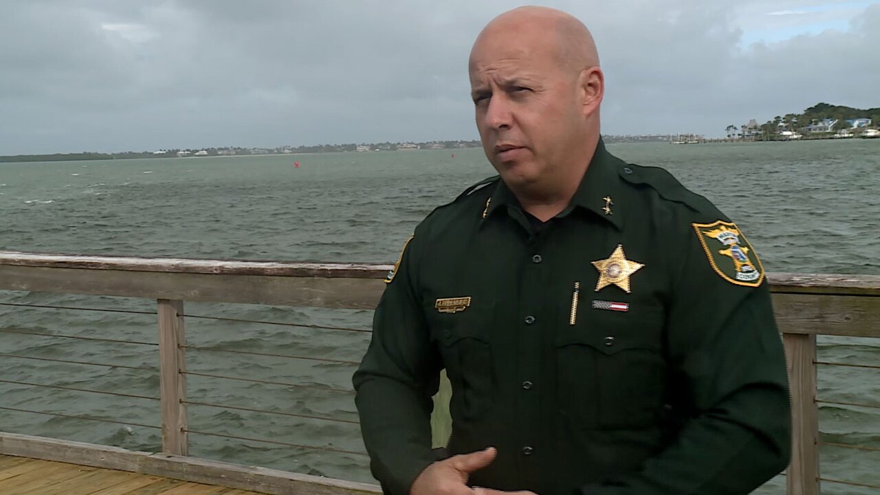 Martin County Chief Deputy John Budensiek describes the efforts to secure the boats that broke loose during the storm.