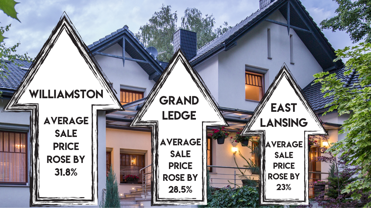 Average home prices in mid-Michigan communities rose tremendously