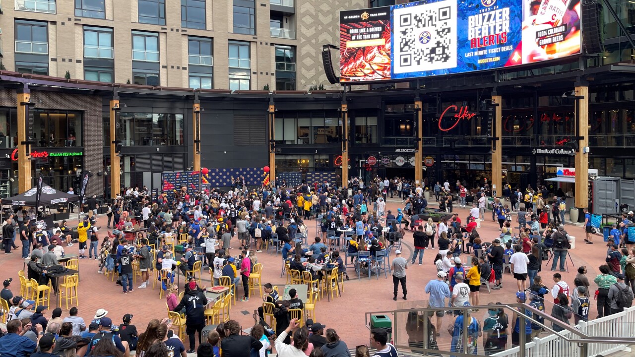 Denver Nuggets host pep rally at McGregor Square.
