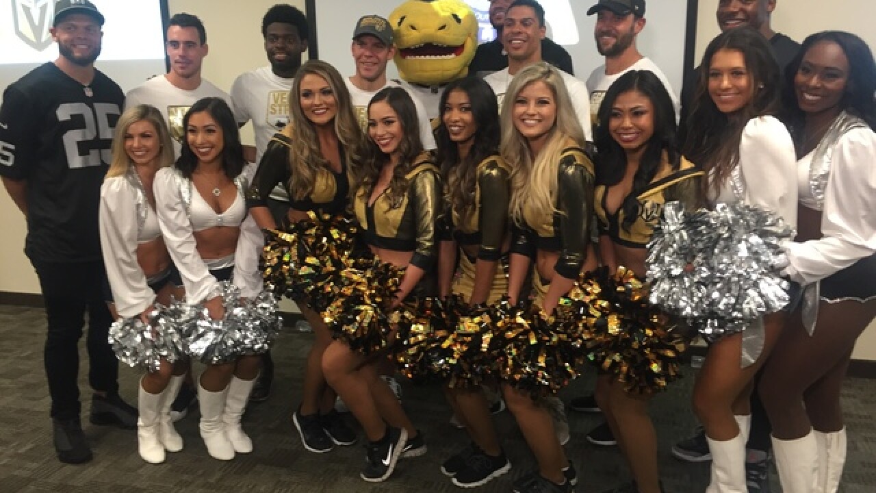 VGK and Raiders serve lunch to first responders