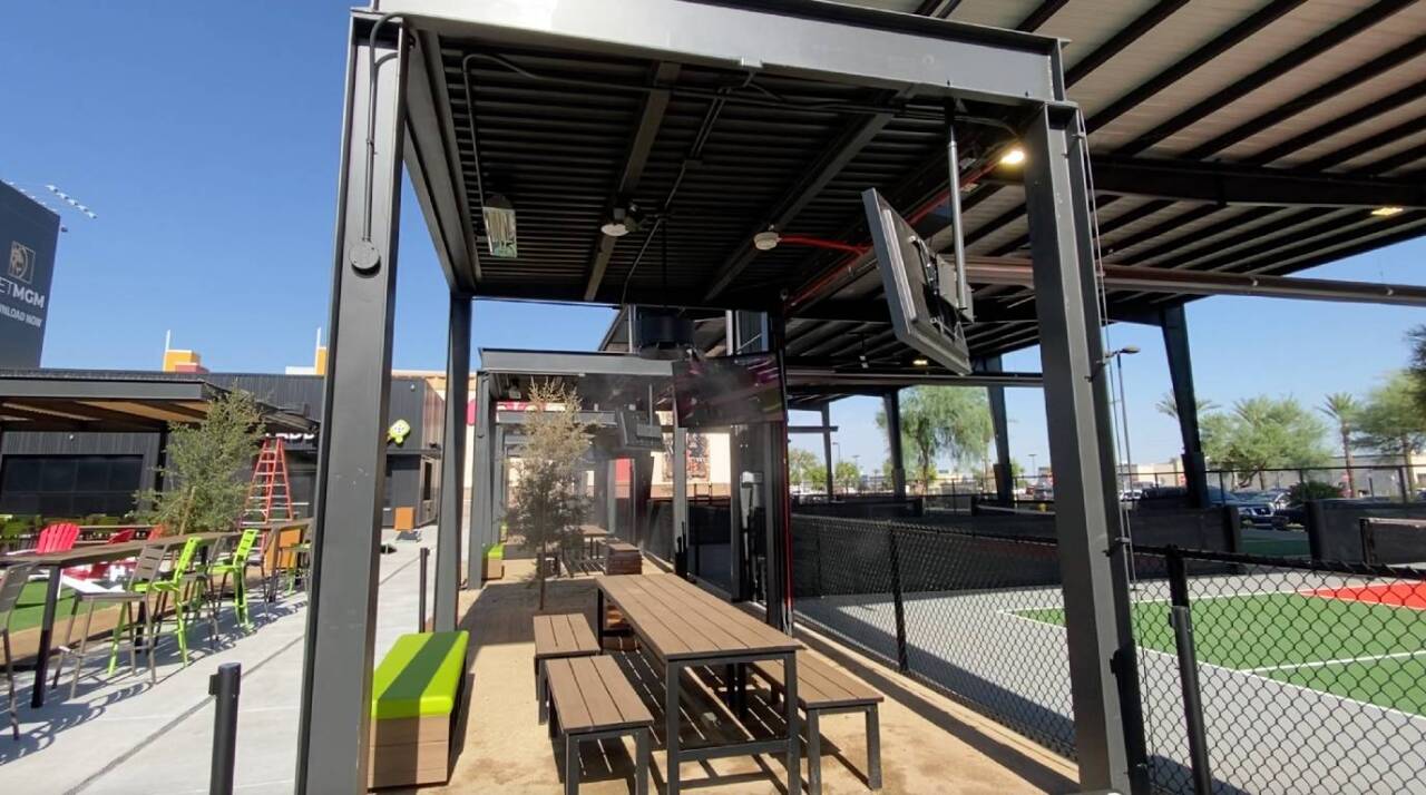 “We have our beer gardens that are available. So, when you come in and you reserve a court, you can also enjoy a table, have your food brought right to you and drink service as well,” said Hoyt.