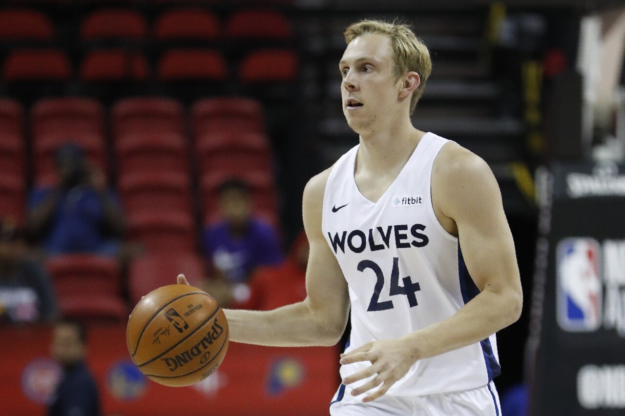 Minnesota Timberwolves guard Canyon Barry during summer league game, July 14, 2019