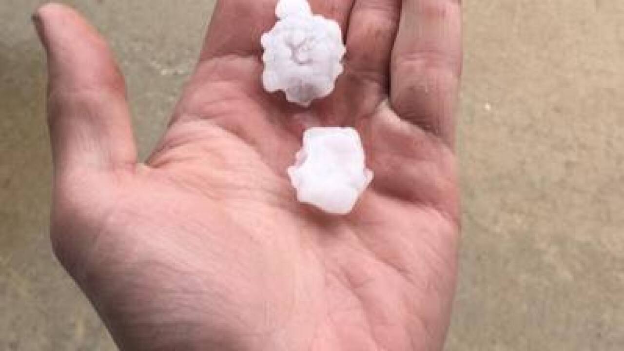 PHOTOS: Quarter-sized hail from April 26 storm