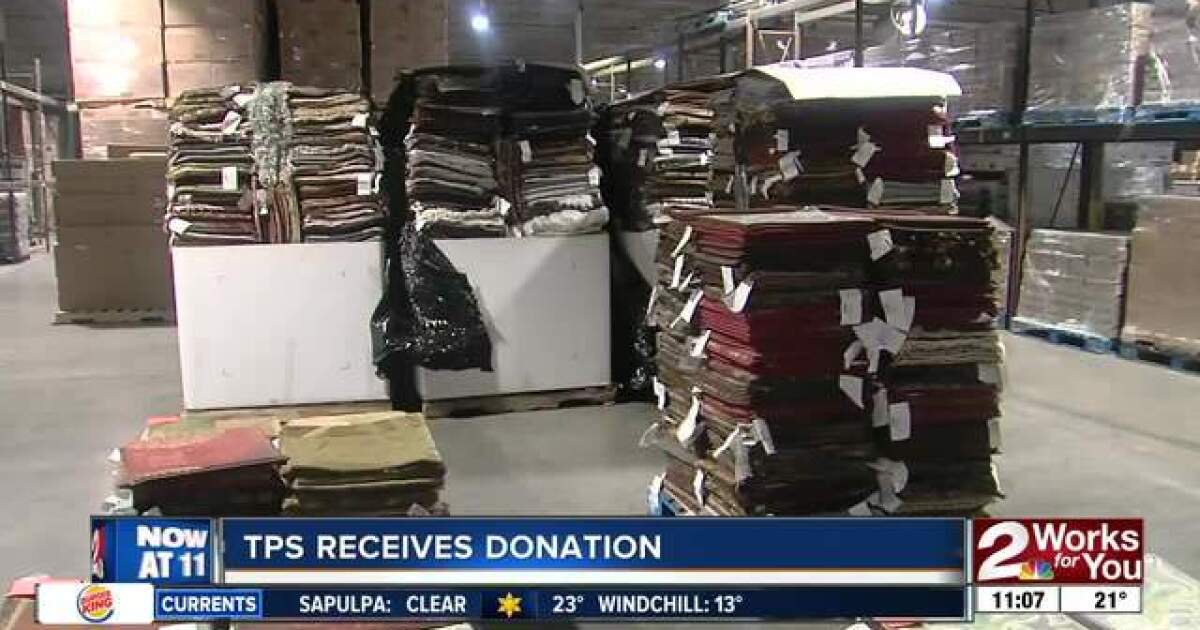 Rug samples donated to Tulsa Public Schools