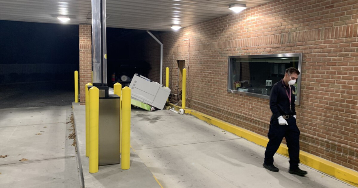 One suspect has been arrested after attempting to steal an ATM from a bank