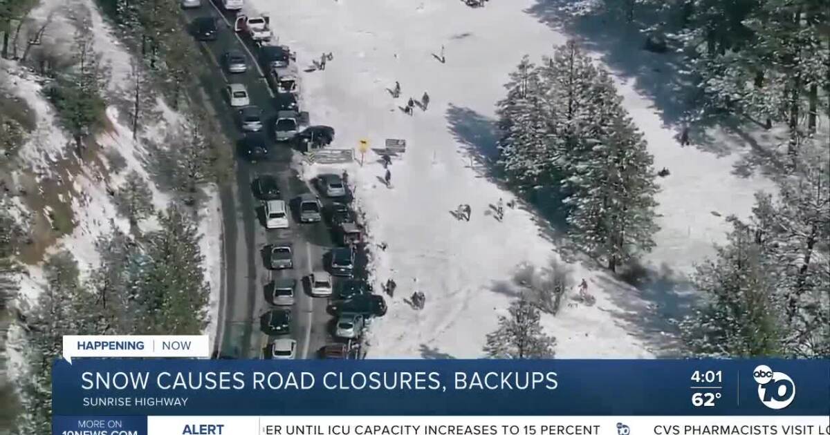 Snow causes road closures following winter storm