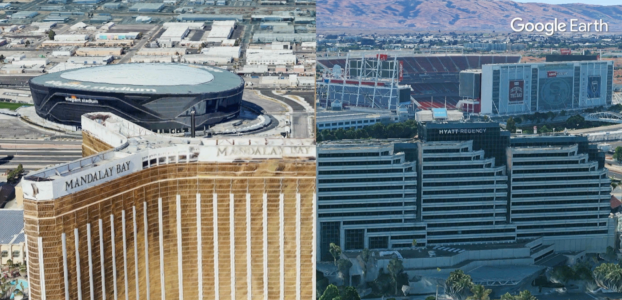Allegiant Stadium and Levi Stadium