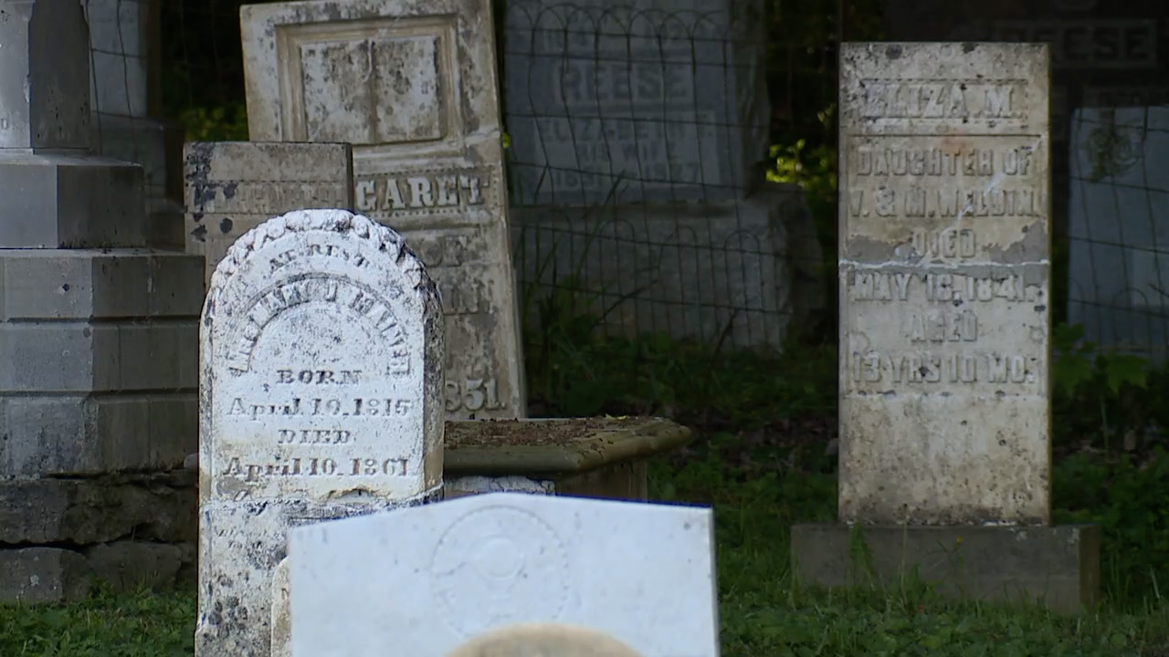 Old gravestones at Augusta Cemetery