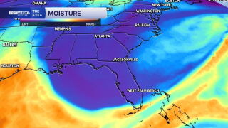 Drier air works in for much of the workweek 