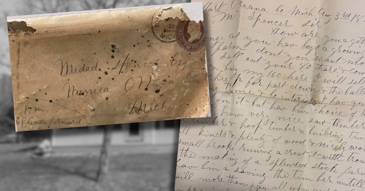 Letter from 1886 found in pristine ailment during residence renovation
