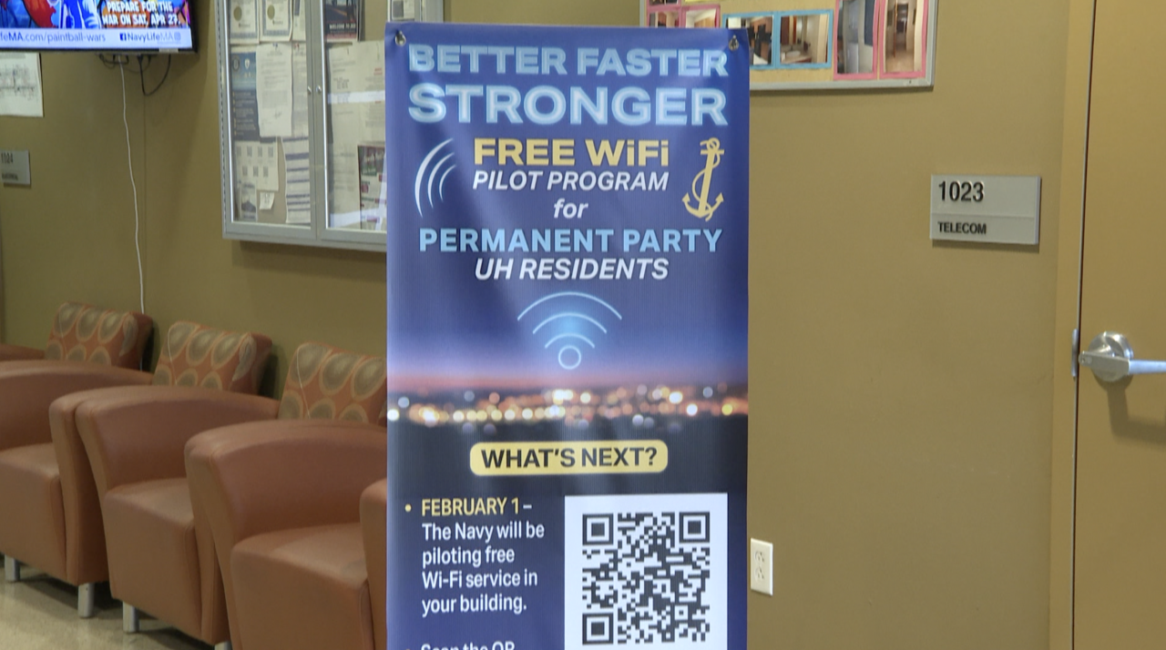 Navy fre Wifi pilot poster