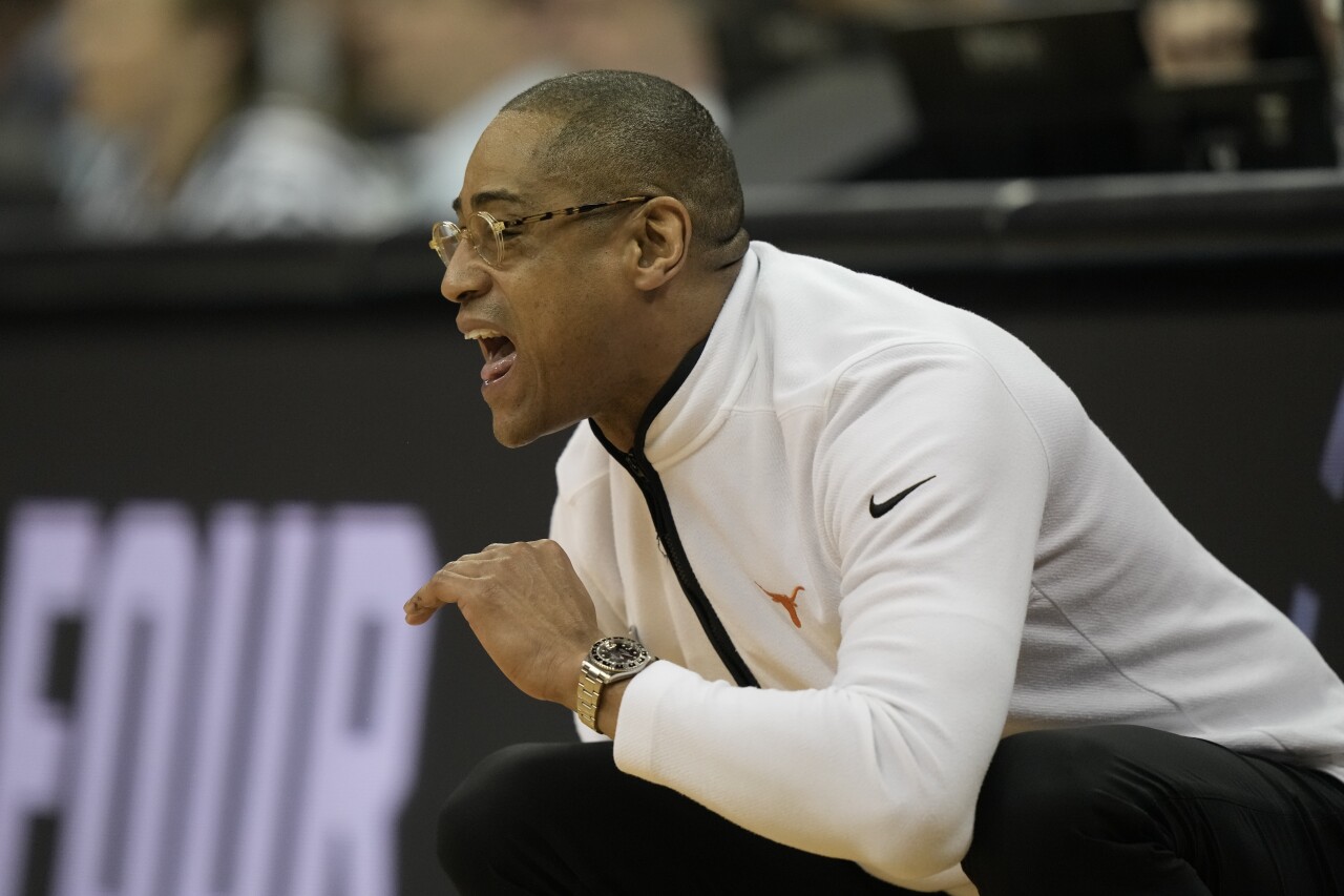 Texas Longhorns interim head coach Rodney Terry during Sweet 16 of NCAA tournament, March 24, 2023