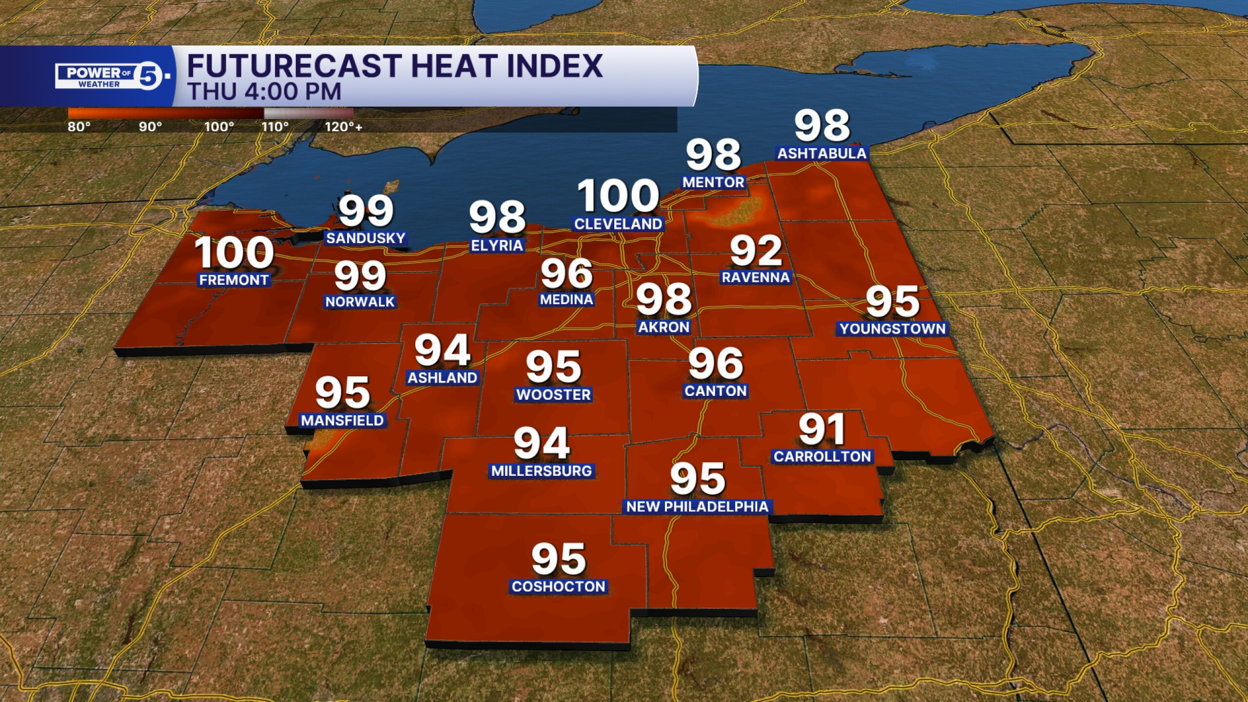 HEAT ADVISORY: For almost all of Northeast Ohio