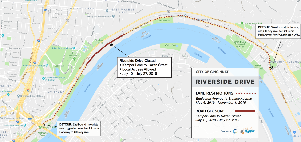 Riverside Driver Closure