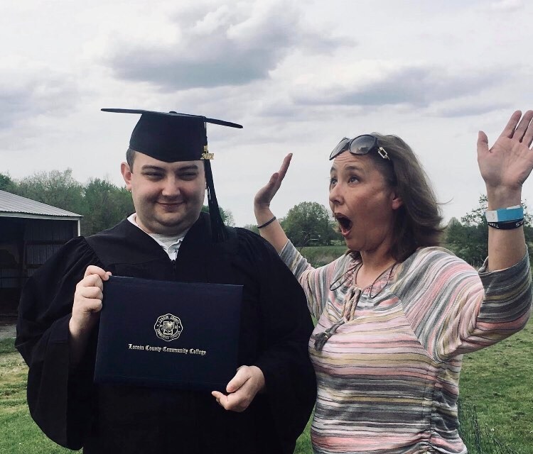 J.D. and Carrie Benton at his college graduation