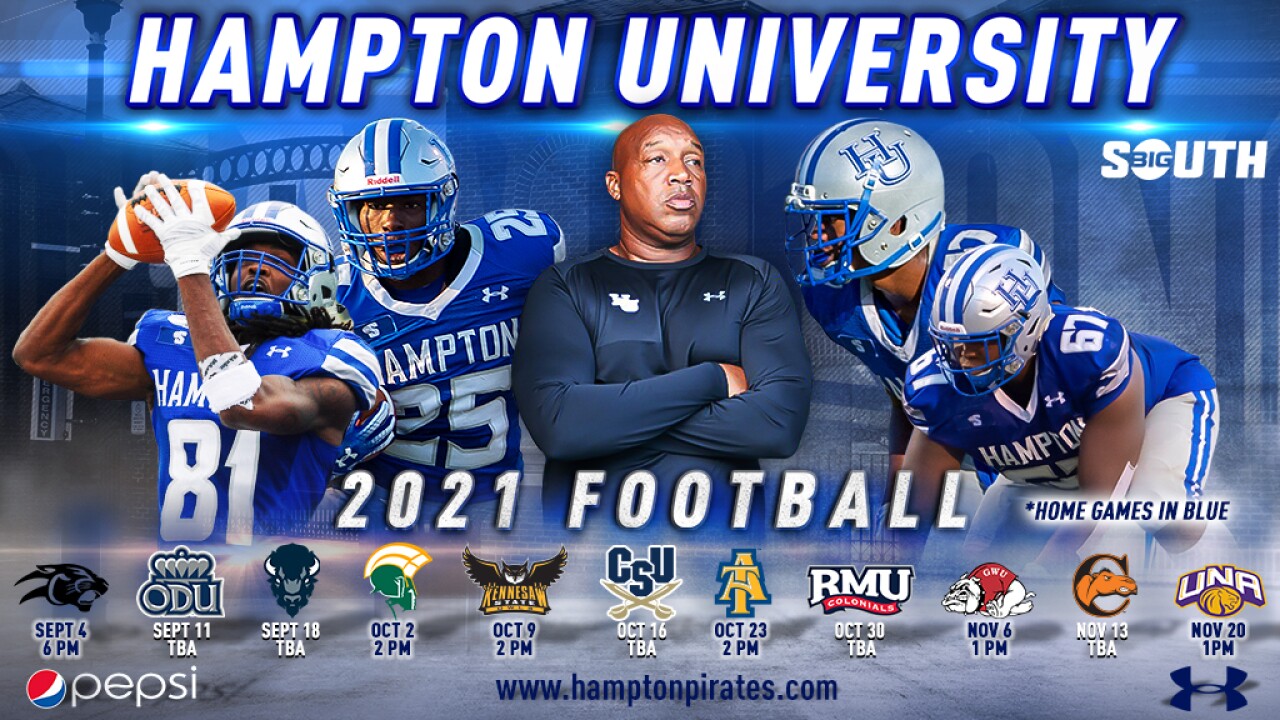 Hampton releases 2021 football schedule, ticket information Hampton releases 2021 football schedule, ticket information