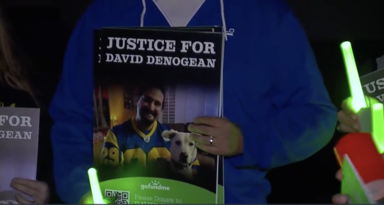 Justice for David Denogean sign