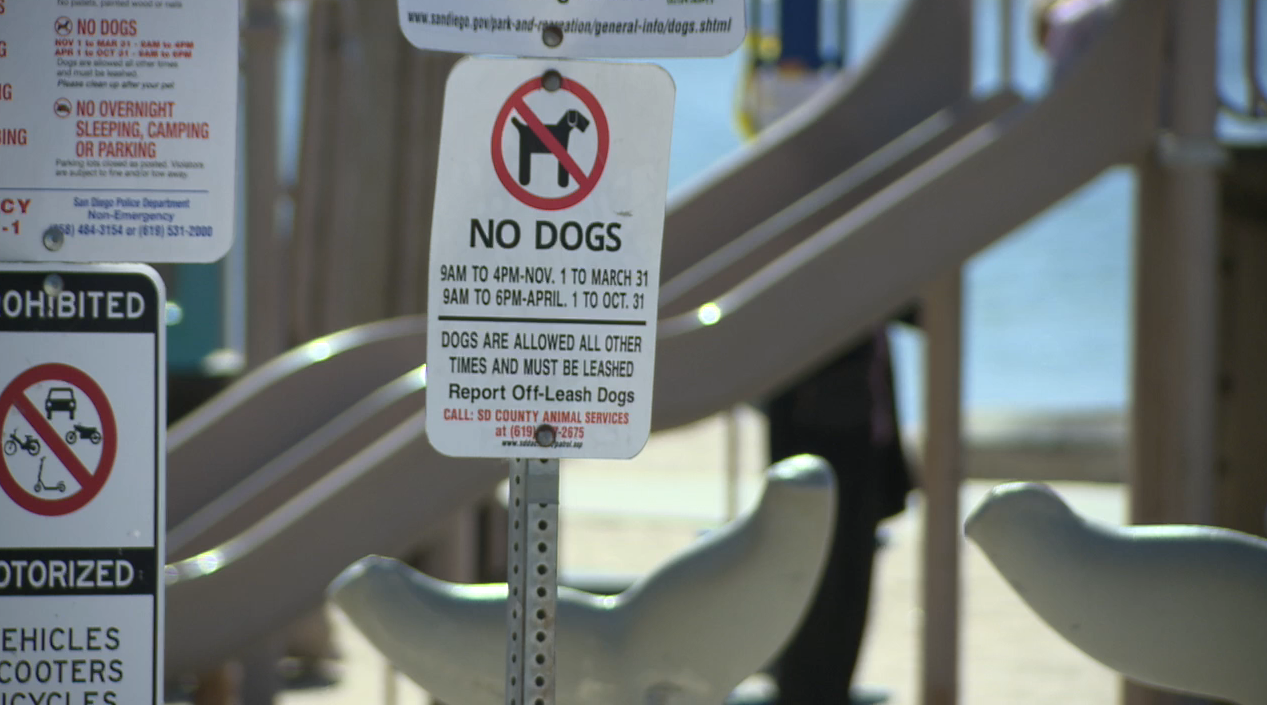 no dogs sign mission bay