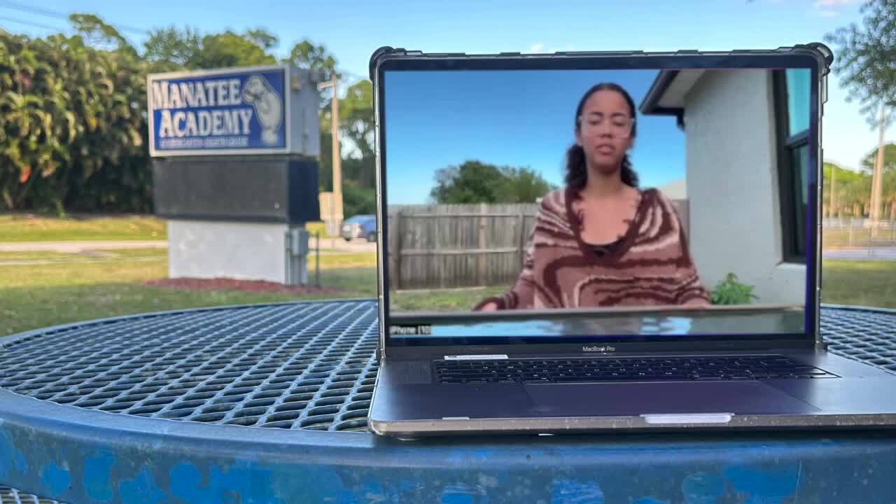 Tessa Alette speaks glowingly of Manatee Academy teacher Jamie Felix