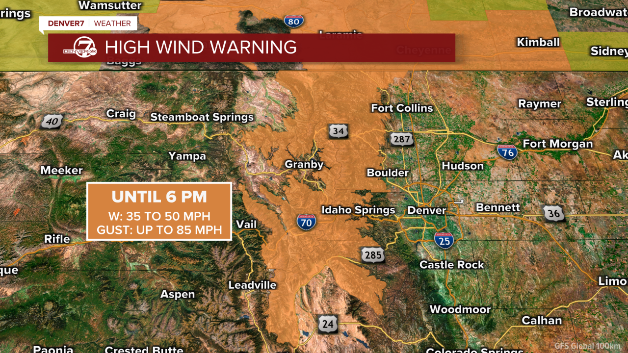 High Wind Warning in effect through 6 pm