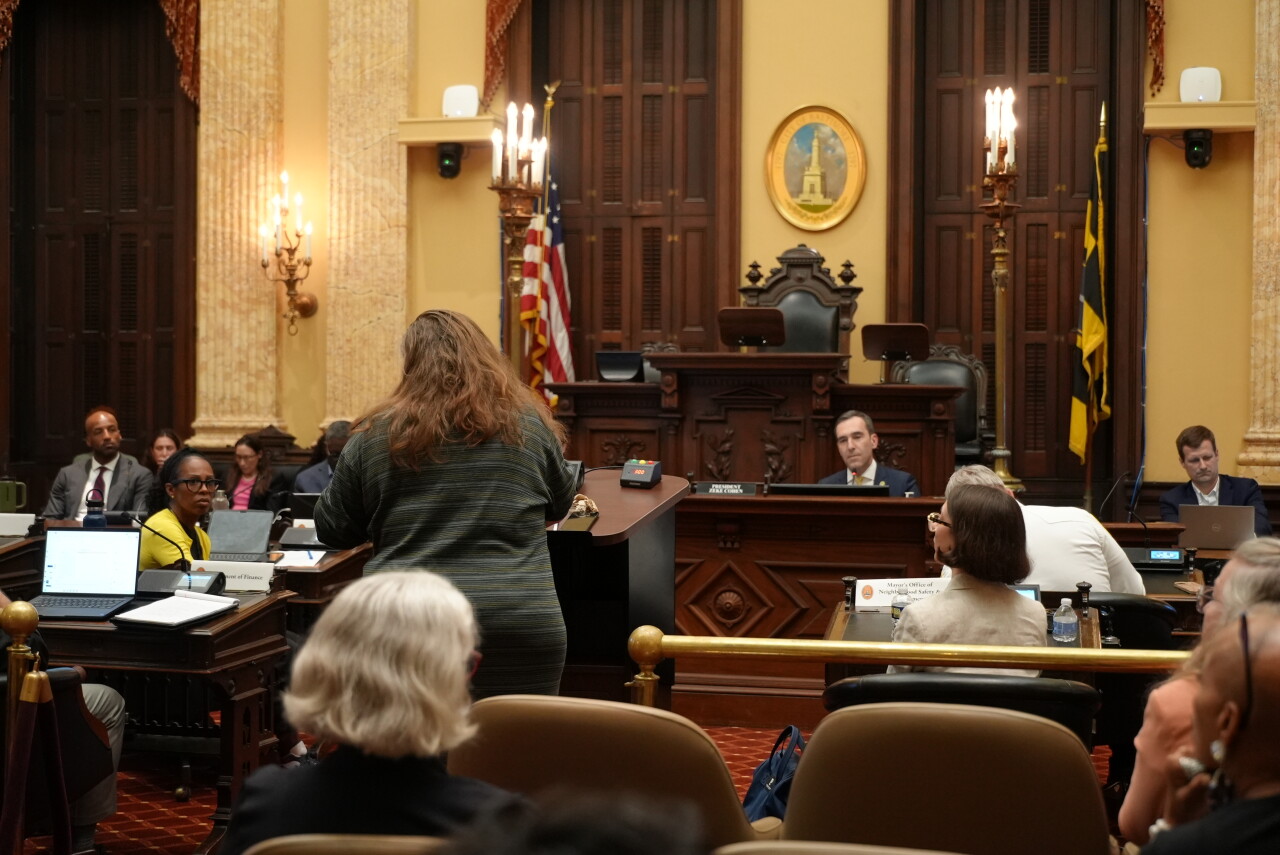 Neighbor speaking during public hearing