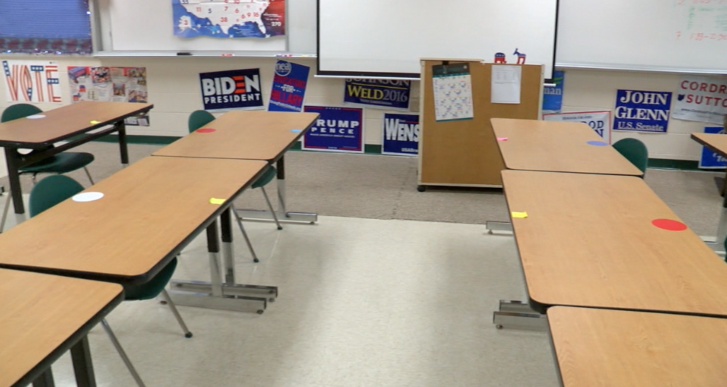 Maria Mueller's classroom at Mason High School