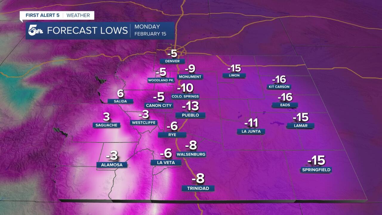 Lows overnight