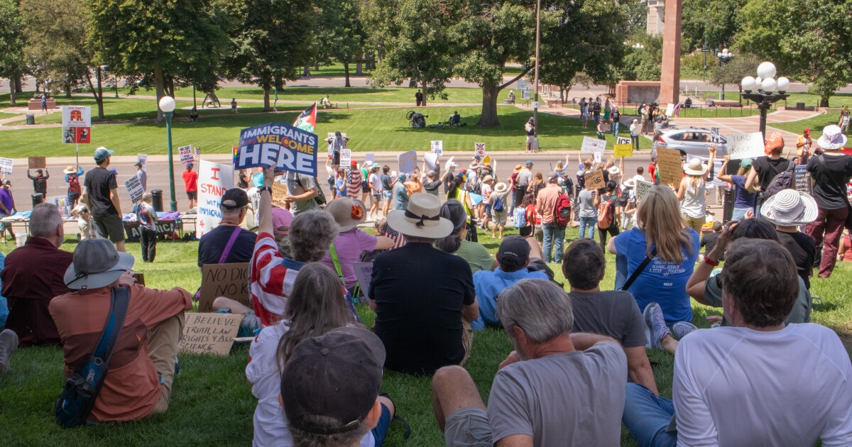 'Rage Against the Regime': Hundreds march in Denver as part of nationwide protest against Trump admin, ICE