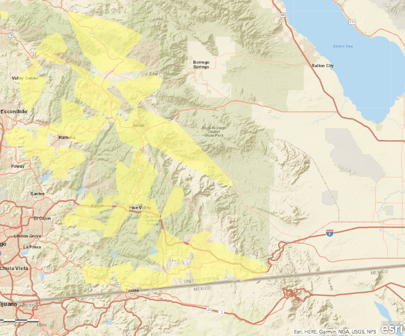 SDG&E public safety power shut off