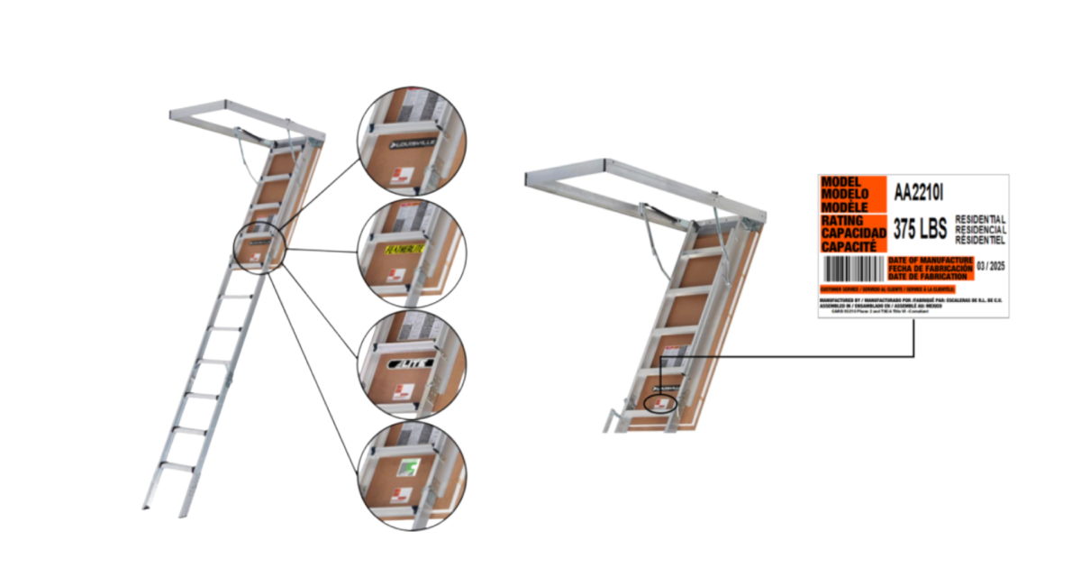 More than 1.7 million attic stairway ladders recalled due to fall risk