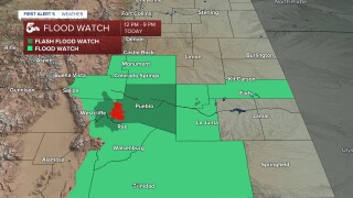 Flood Watches in effect Wednesday across potions of southern Colorado