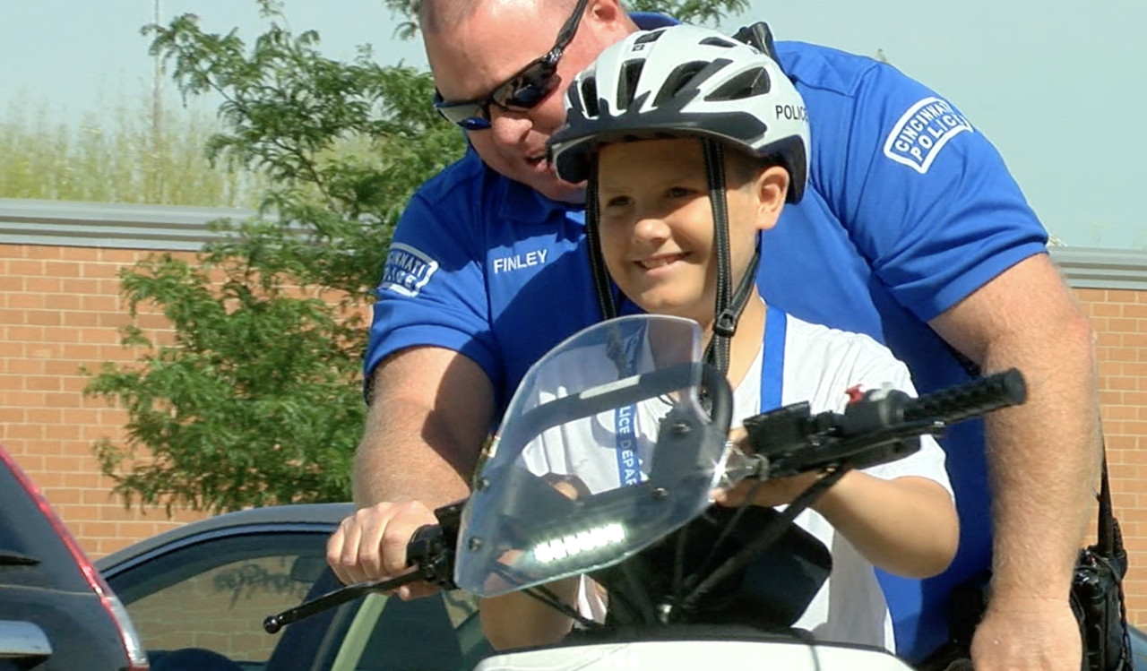 Blake Hegner chief for the day