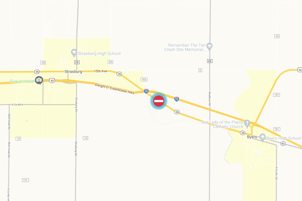 Location of crash on EB I-70_nov 17 2021