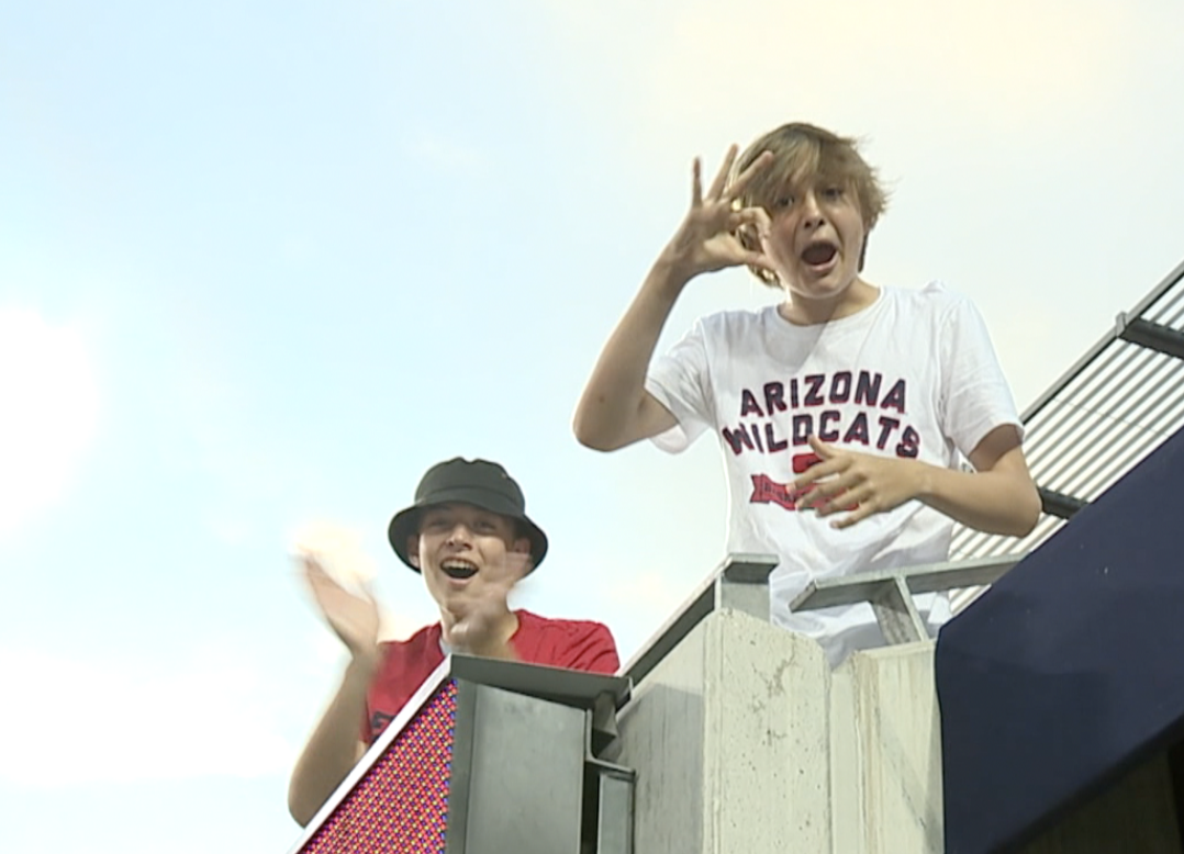 Arizona fan at football game