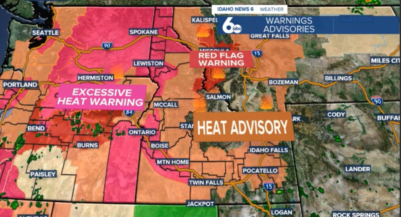 Excessive Heat Warnings and Heat Advisories in place through the weekend