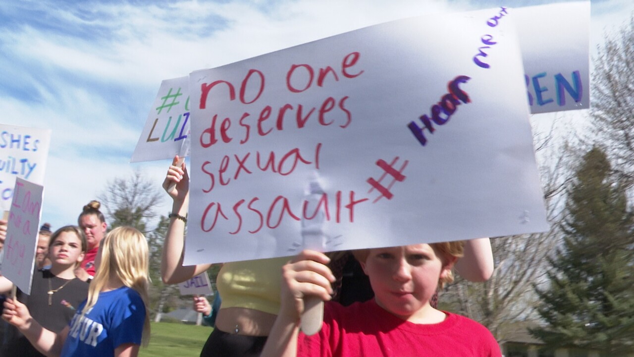 Daycare assault protest sign