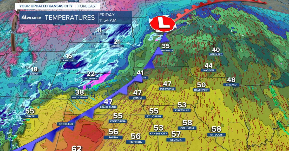 Weather Blog: Strong Friday Evening Cold Front to blast through Kansas City