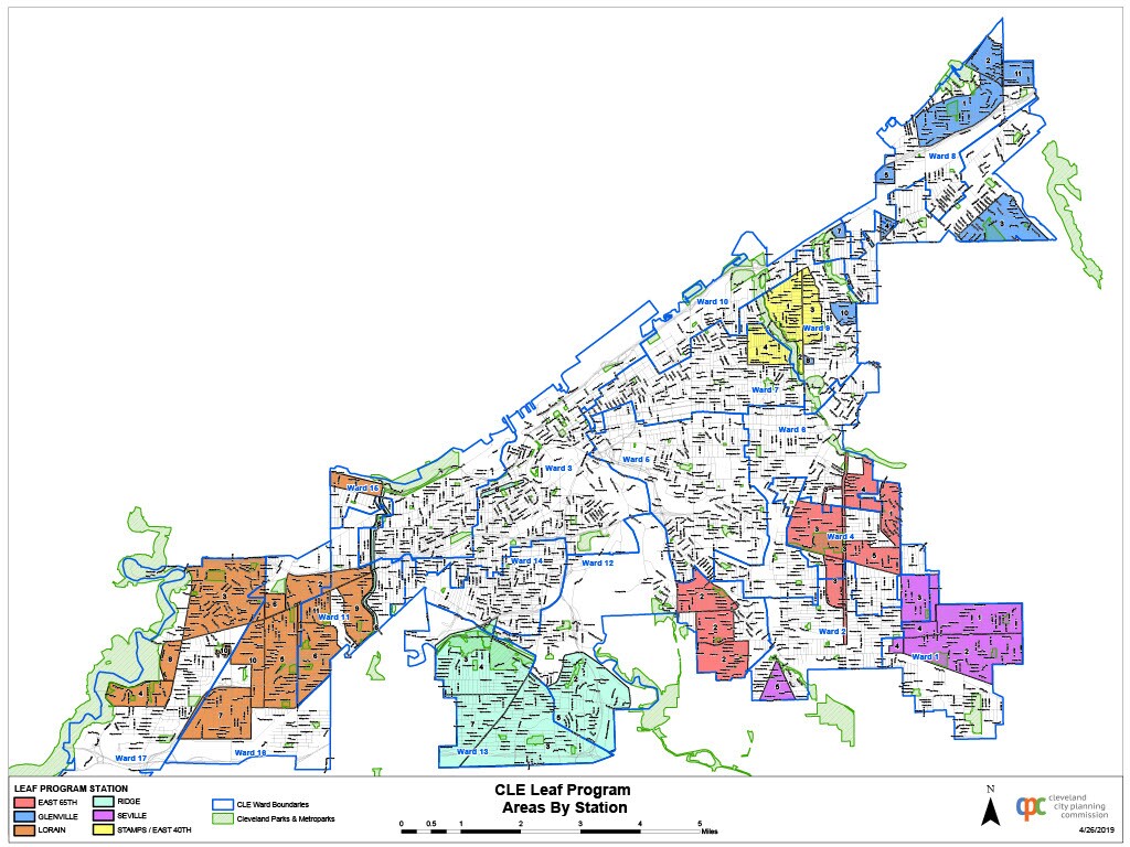 Cleveland Leaf Program Areas by Station