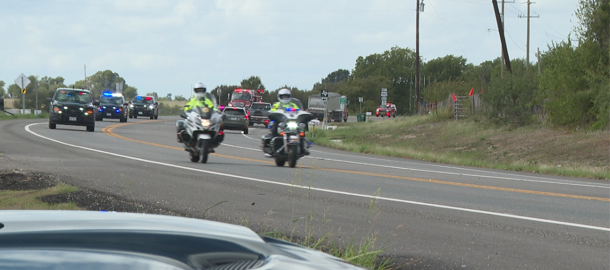 Milam County community lines the streets to honor fallen Buckholts volunteer firefighter Rick Fuentes
