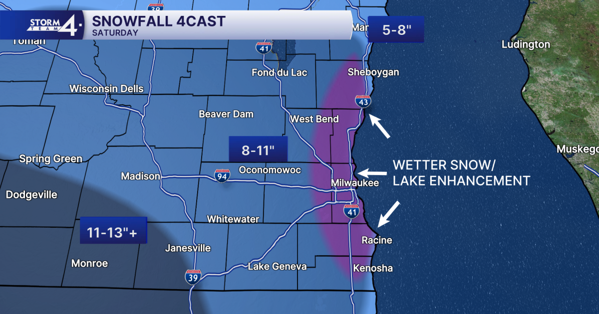 Winter storm warning issued for all of SE Wisconsin Saturday through Sunday morning