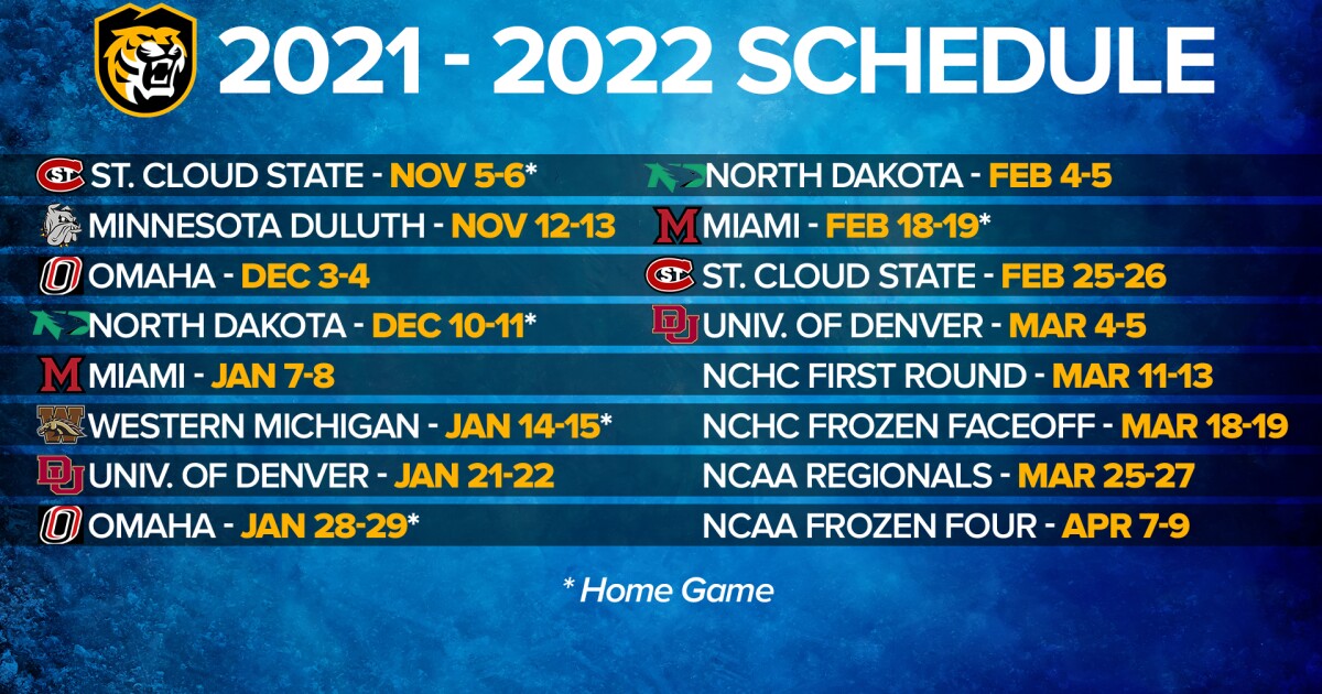 CC hockey announces 2020-2021 NCHC schedule CC hockey announces 2020-2021 NCHC schedule