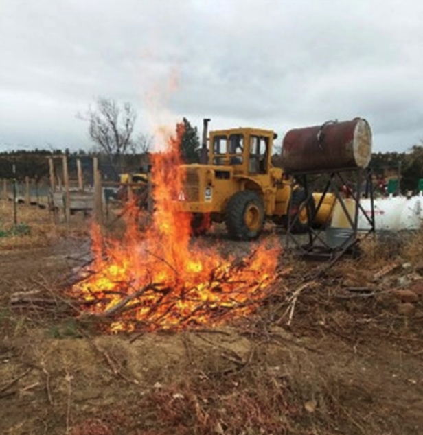 A fire burning at a Boulder County resident's home on Dec. 24, 2021. The Marshall Fire sparked on Dec. 30, 2021.