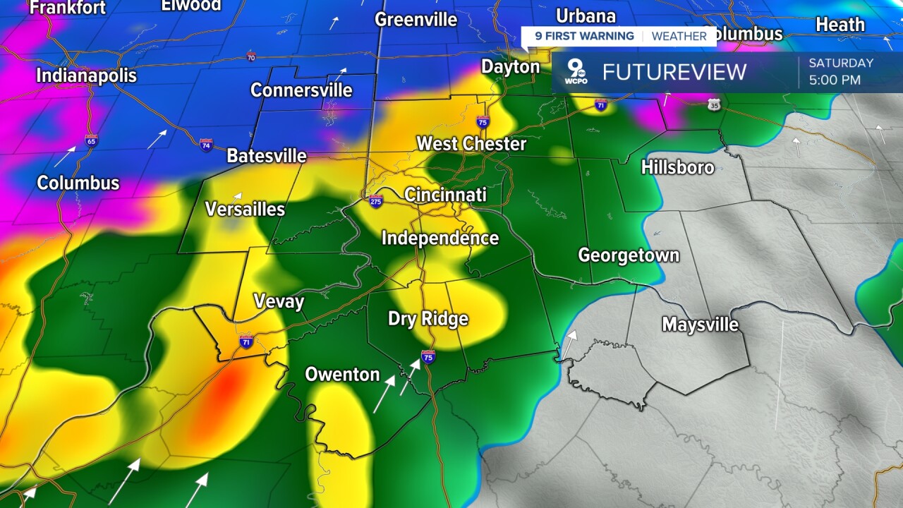 Widespread precipitation 